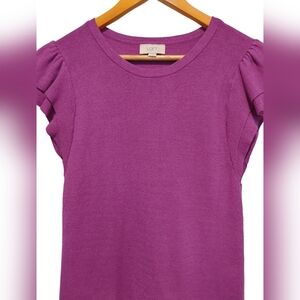 Loft flutter sleeve knit